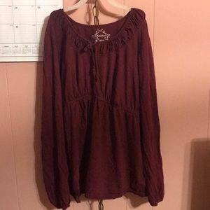 Burgundy Maternity shirt